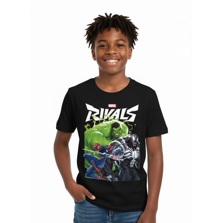 Marvel Rivals, Boys' Graphic T-Shirt, Green Explosion, Sizes 4-18