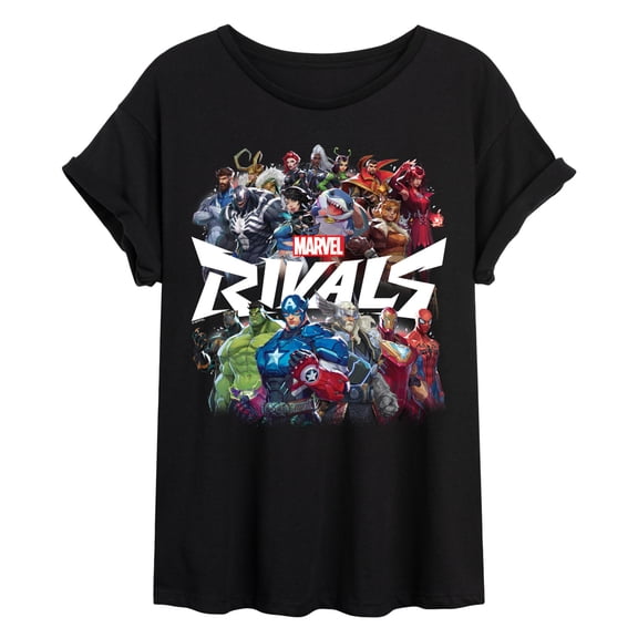 Marvel - Rivals Collage - Juniors Oversized Graphic T-Shirt