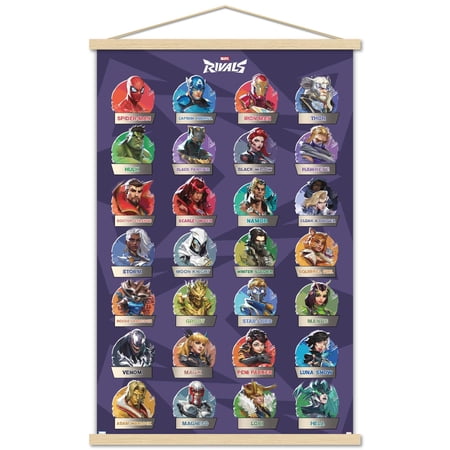 Marvel Rivals - Grid Wall Poster with Magnetic Frame, 22.375" x 34"