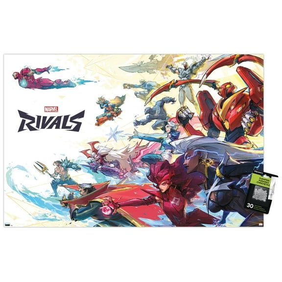 Marvel Rivals - Group Wall Poster with Push Pins, 22.375" x 34"