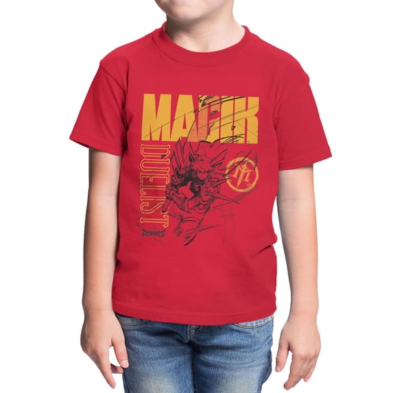 Marvel Rivals Magik Duelist Sketch Youth T-Shirt (Red, XS-XL)