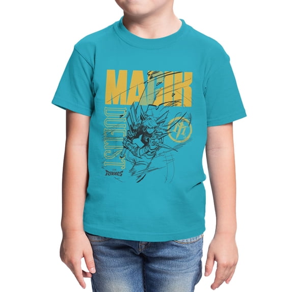 Marvel Rivals Magik Duelist Sketch Youth T-Shirt (Tropical Blue, XS-XL)