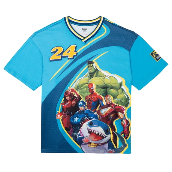 Marvel Rivals Spider-Man Iron Man Captain America Mesh Soccer Jersey Athletic T-Shirt Adult