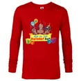 thumbnail image 1 of Marvel Rocket & Groot Family Party Dad of the Birthday Boy - Long Sleeve T-Shirt for Men - Customized-New Red, 1 of 5