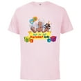 thumbnail image 1 of Marvel Rocket & Groot Family Party Dad of the Birthday Girl - Short Sleeve Cotton T-Shirt for Adults - Customized-Soft Pink, 1 of 5