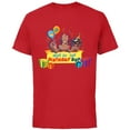 thumbnail image 1 of Marvel Rocket & Groot Family Party Mom of the Birthday Boy - Short Sleeve Cotton T-Shirt for Adults - Customized-Red, 1 of 5