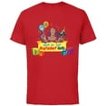 thumbnail image 1 of Marvel Rocket & Groot Family Party Mom of the Birthday Girl - Short Sleeve Cotton T-Shirt for Adults - Customized-Red, 1 of 5