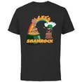 thumbnail image 1 of Marvel Rocket and Groot St. Patrick's Day Let's Shamrock - Short Sleeve Cotton T-Shirt for Adults - Customized-Black, 1 of 5