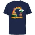 thumbnail image 1 of Marvel Rocket and Groot St. Patrick's Day Let's Shamrock - Short Sleeve Cotton T-Shirt for Adults - Customized-Navy, 1 of 5