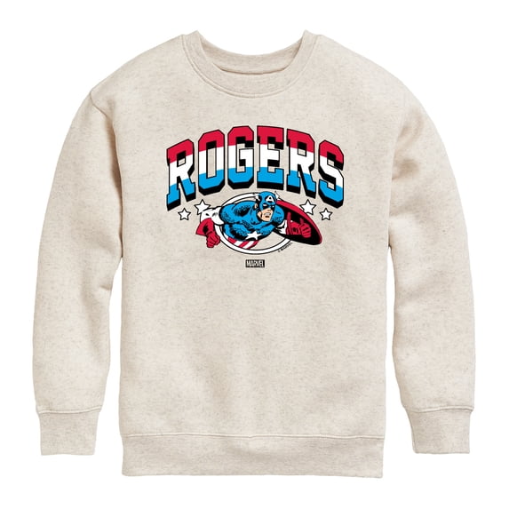 Marvel - Rogers Captain America - Youth Boys Crew Fleece Sweatshirt