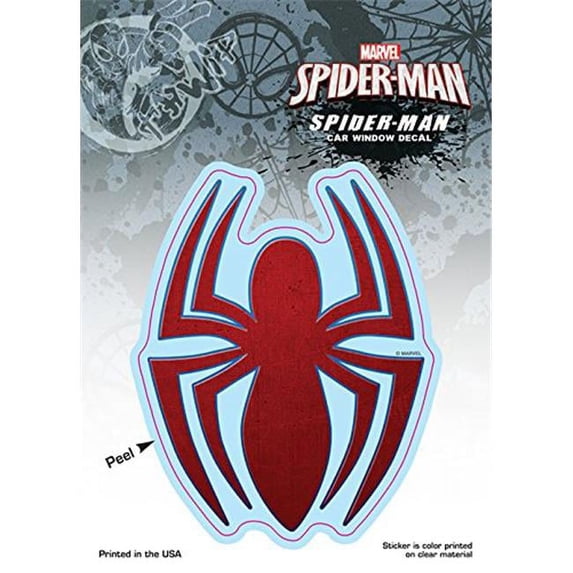 Marvel ST MUSM SPMLOGO 6 x 8 in. Spider-Man Spider Logo Car Window Decal