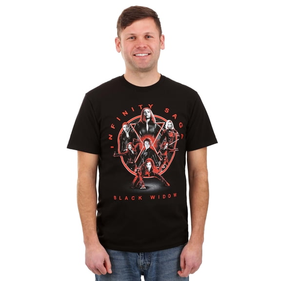 Marvel Saga Black Widow Unisex Black Shirt