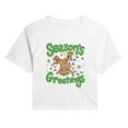 thumbnail image 1 of Marvel - Seasons Grootings - Juniors Cropped Short Sleeve Graphic T-Shirt, 1 of 4