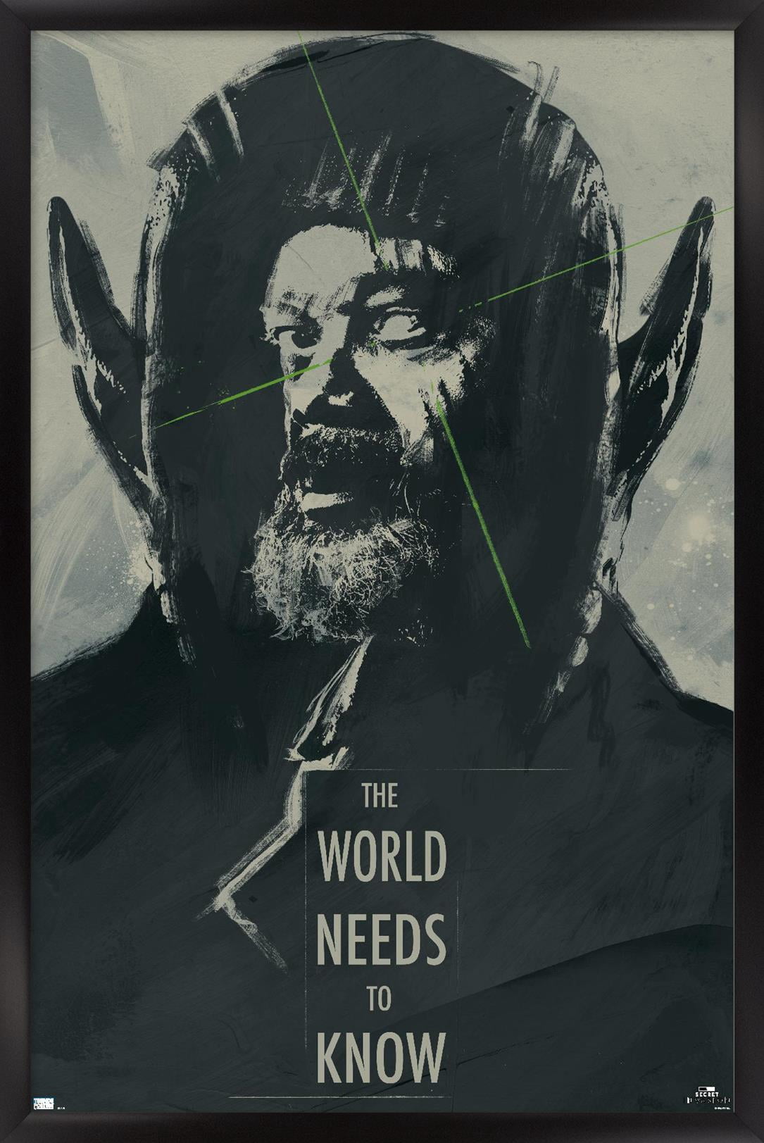 Marvel Secret Invasion - Nick Fury The World Needs To Know Wall Poster, 14.725" x 22.375" Framed