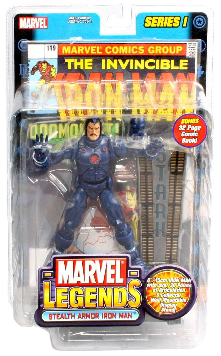 Marvel Series 1 Iron Man Action Figure (Stealth Armor Variant)