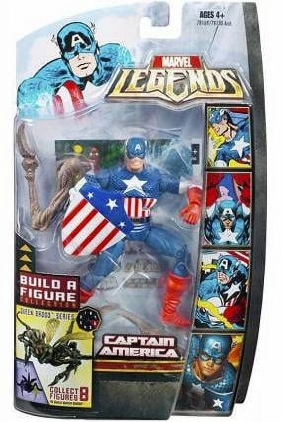 レア★The Captain No.1863 Model B in box Marvel Series 18 Brood Queen Captain America Action Figure [Golden