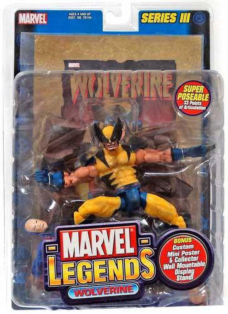 Marvel Series 3 Wolverine Action Figure Gold Foil Poster