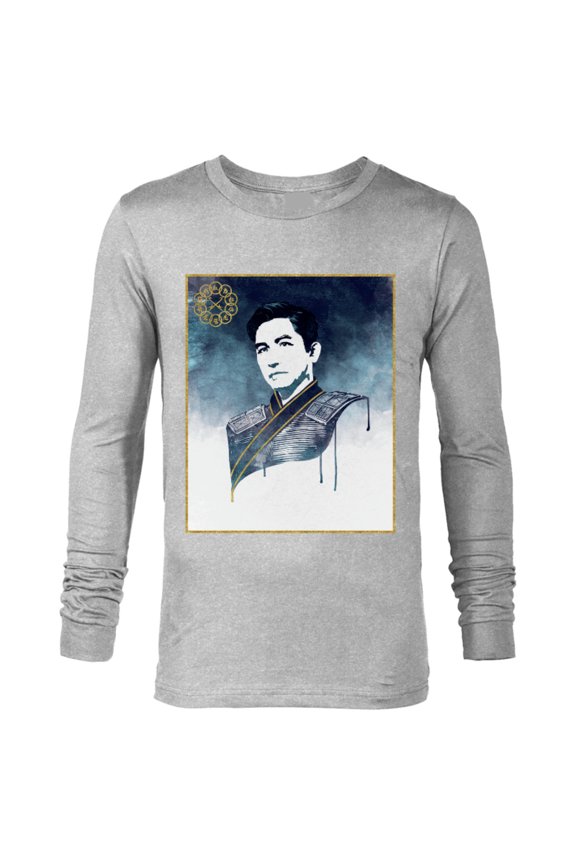 Shang-Chi Legend of the Ten Rings Wenwu Portrait - Long Sleeve T-Shirt for Men – Customized-Athletic Heather