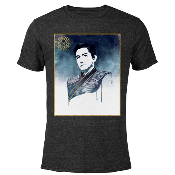 Marvel Shang-Chi Legend of the Ten Rings Wenwu Portrait - Short Sleeve Blended T-Shirt for Adults – Customized-Black