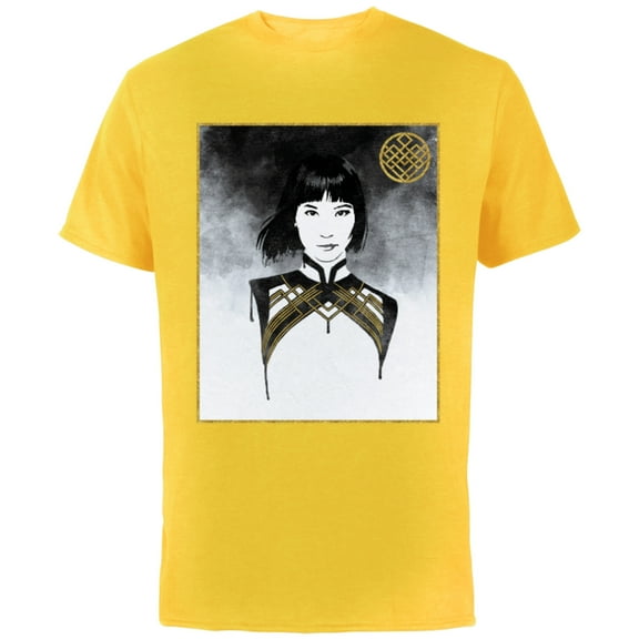 Marvel Shang-Chi Legend of the Ten Rings Xialing Portrait - Short Sleeve Cotton T-Shirt for Adults - Customized-Yellow