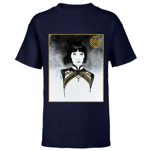 Marvel Shang-Chi Legend of the Ten Rings Xialing Portrait - Short Sleeve T-Shirt for Kids – Customized-Navy
