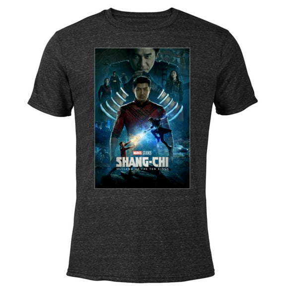 Marvel Shang-Chi and The Legend of the Ten Movie Poster - Short Sleeve Blended T-Shirt for Adults – Customized-Black