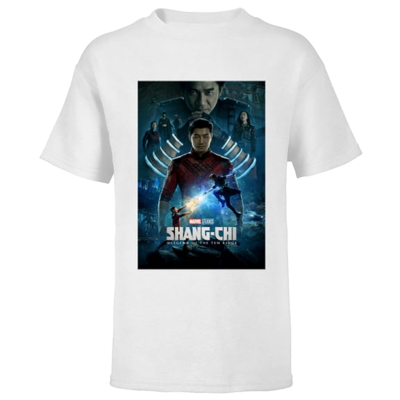 Marvel Shang-Chi and The Legend of the Ten Movie Poster - Short Sleeve T-Shirt for Kids – Customized-White