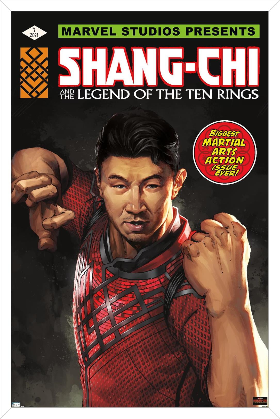 Marvel Shang-Chi and the Legend of the Ten Rings - Action Issue Wall Poster, 22.375" x 34", Framed