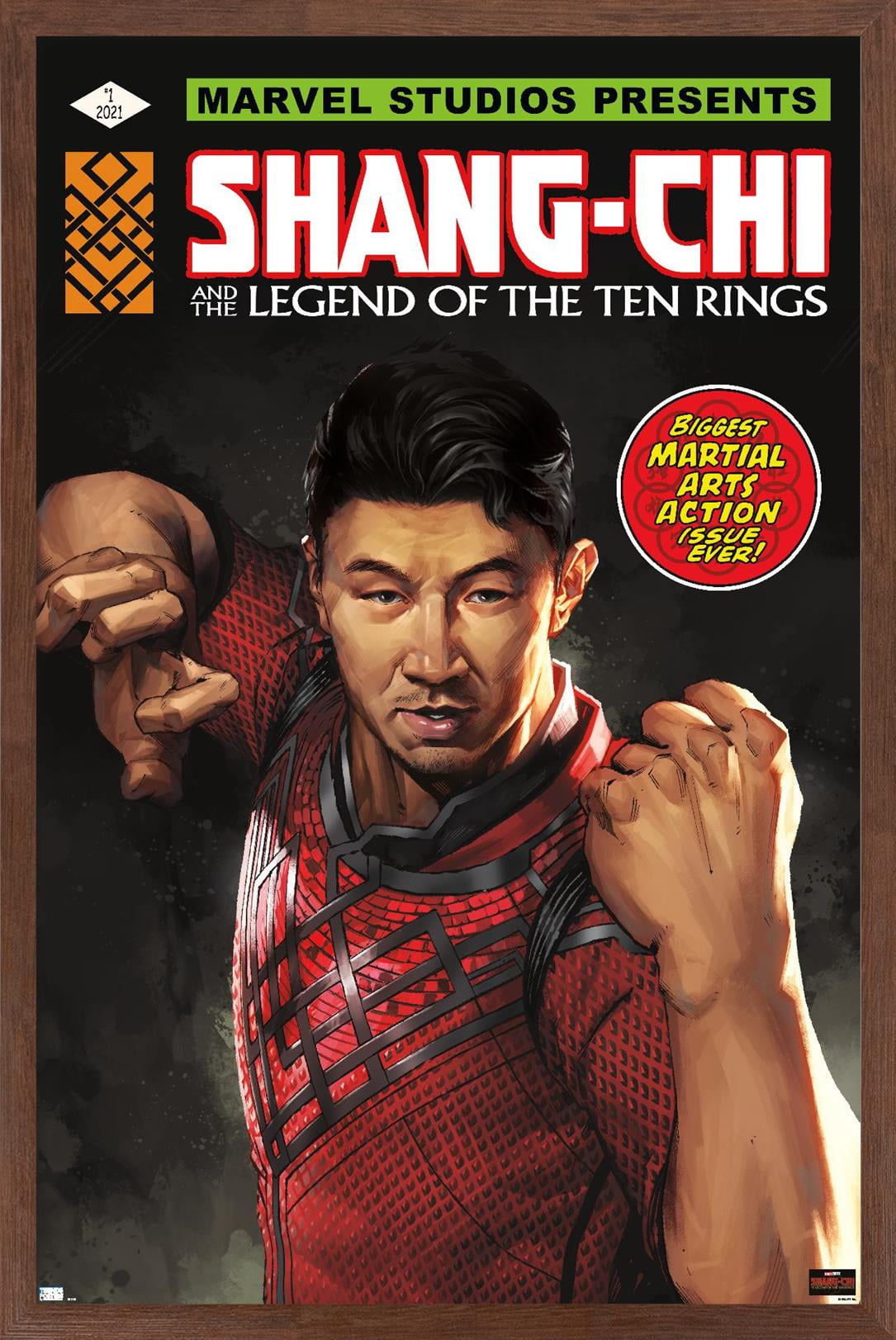 Marvel Shang-Chi and the Legend of the Ten Rings - Action Issue Wall Poster, 22.375" x 34", Framed