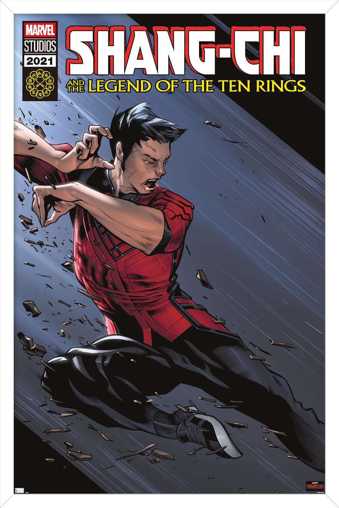 Marvel Shang-Chi and the Legend of the Ten Rings - Attack Wall Poster, 22.375" x 34", Framed
