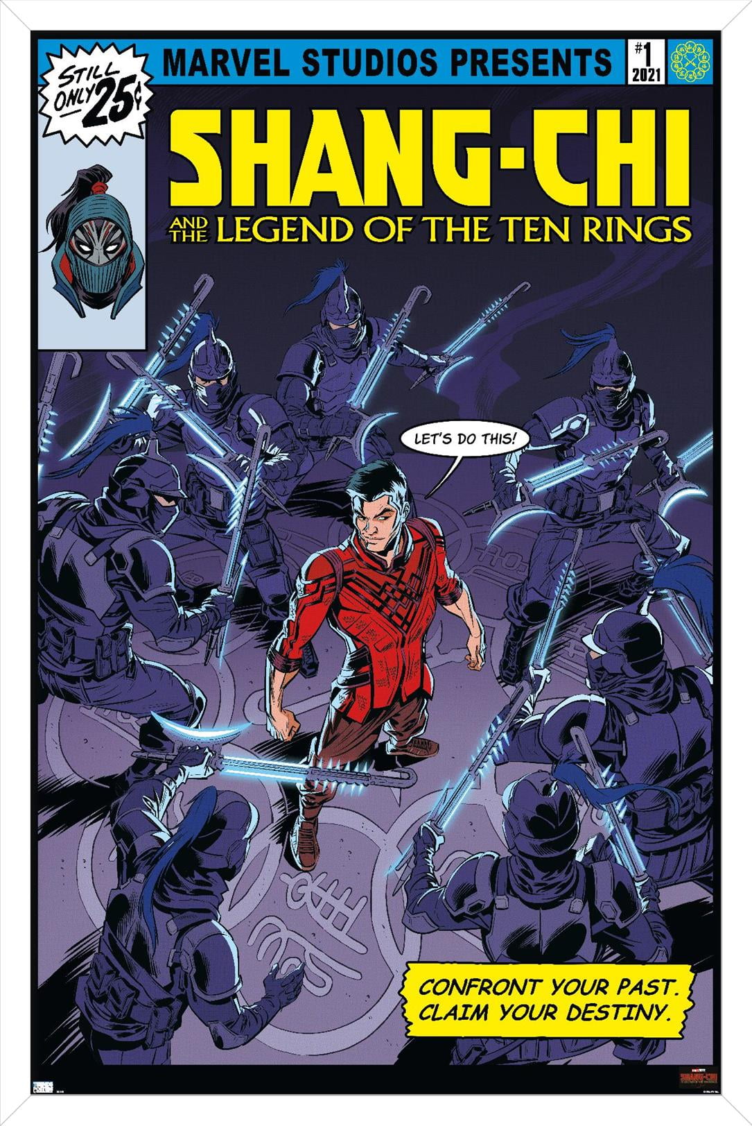 Marvel Shang-Chi and the Legend of the Ten Rings - Let's Do This Wall Poster, 14.725" x 22.375", Framed