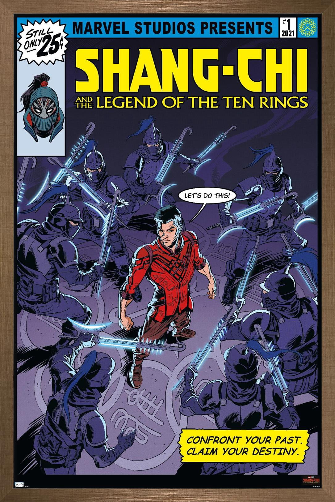 Marvel Shang-Chi and the Legend of the Ten Rings - Let's Do This Wall Poster, 22.375" x 34", Framed