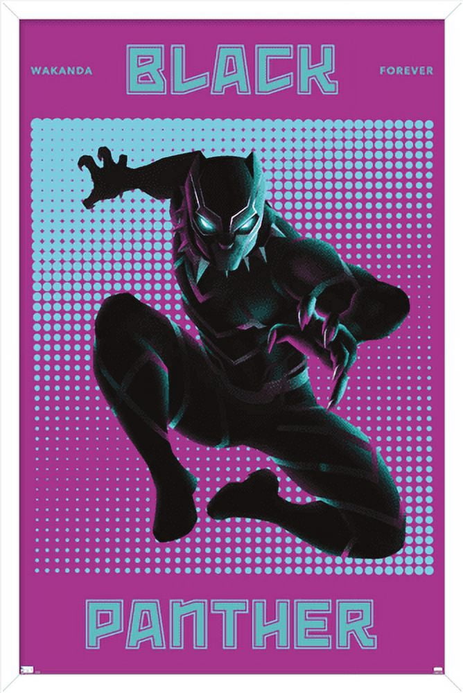 Marvel Shape of a Hero - Black Panther Wall Poster, 22.375" x 34", Framed