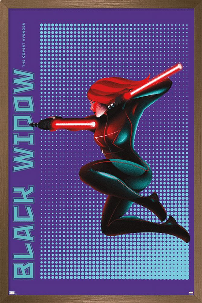 Marvel Shape of a Hero - Black Widow Wall Poster, 14.725" x 22.375", Framed