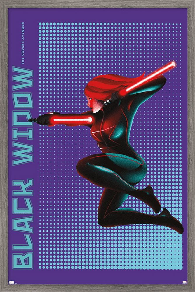 Marvel Shape of a Hero - Black Widow Wall Poster, 14.725" x 22.375", Framed