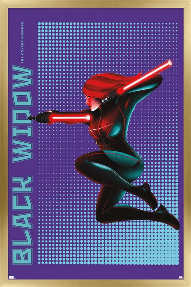 Marvel Shape of a Hero - Black Widow Wall Poster, 14.725" x 22.375", Framed