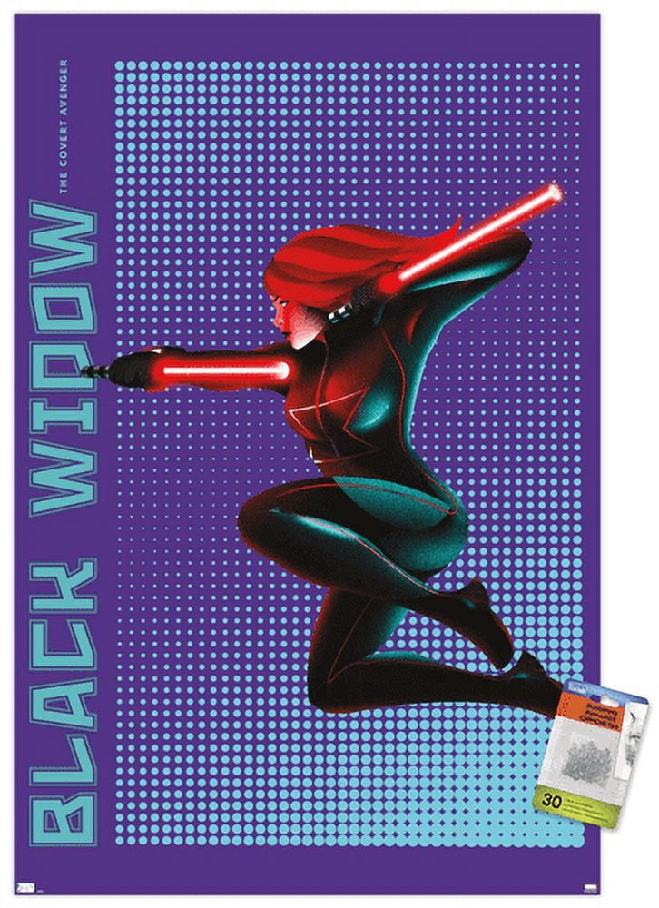 Marvel Shape of a Hero - Black Widow Wall Poster with Pushpins, 22.375" x 34"