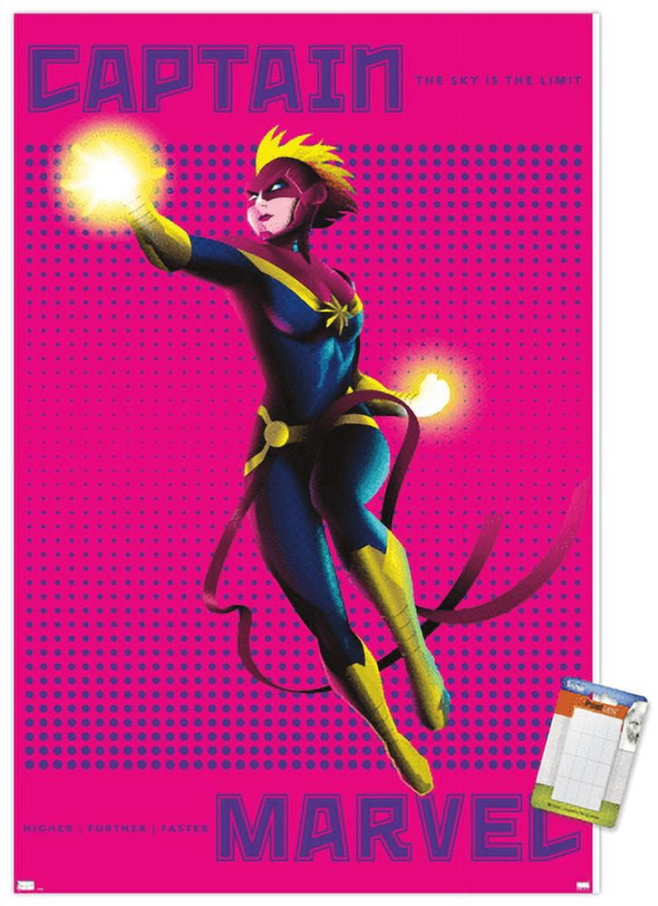 Marvel Shape of a Hero - Captain Marvel Wall Poster, 22.375" x 34"