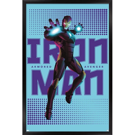 Marvel Shape of a Hero - Iron Man Wall Poster, 14.725" x 22.375", Framed