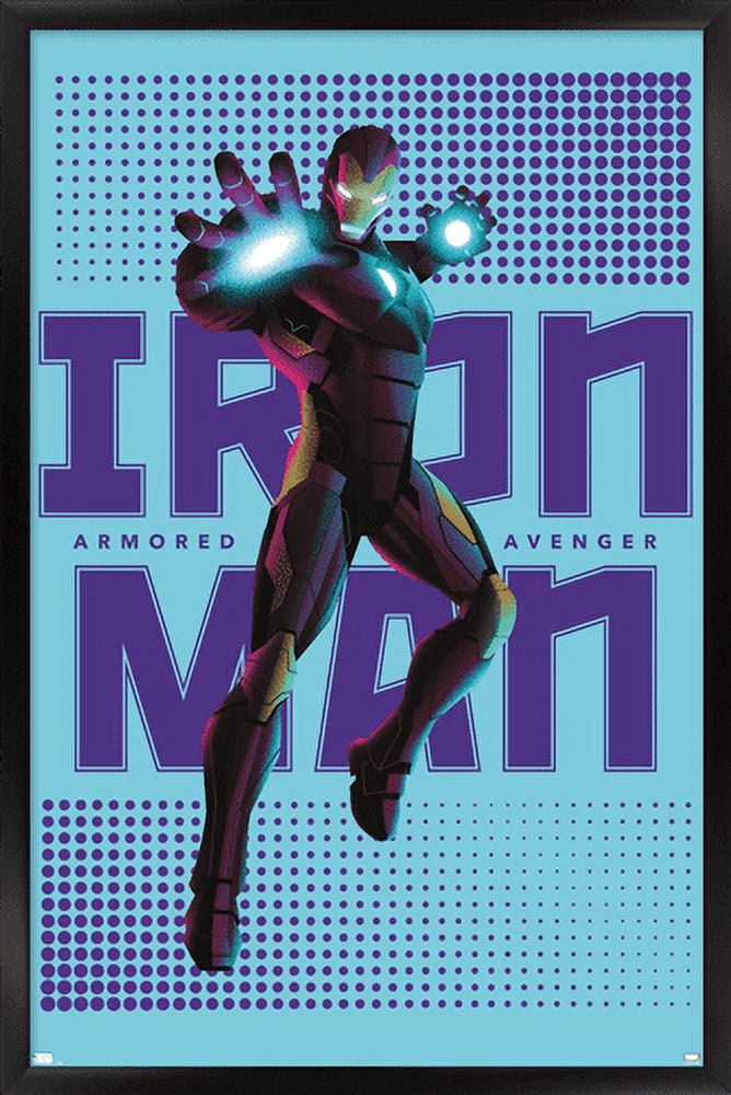 Marvel Shape of a Hero - Iron Man Wall Poster, 22.375" x 34", Framed