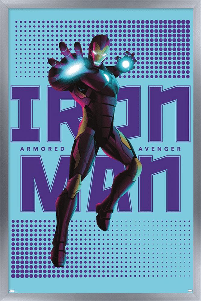 Marvel Shape of a Hero - Iron Man Wall Poster, 14.725" x 22.375", Framed