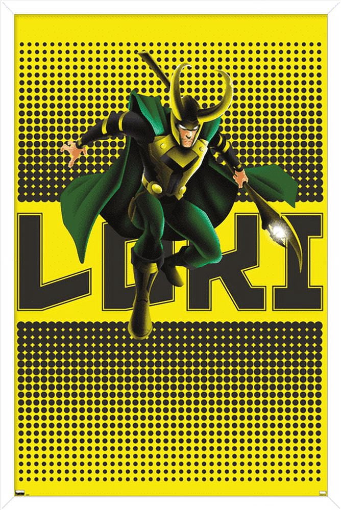 Marvel Shape of a Hero - Loki Wall Poster, 22.375" x 34", Framed