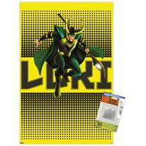 Marvel Shape of a Hero - Loki Wall Poster with Pushpins, 14.725" x 22.375"