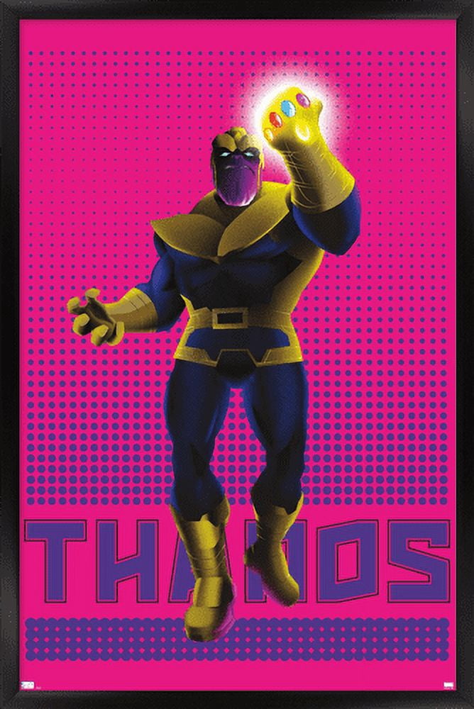 Marvel Shape of a Hero - Thanos Wall Poster, 14.725" x 22.375", Framed