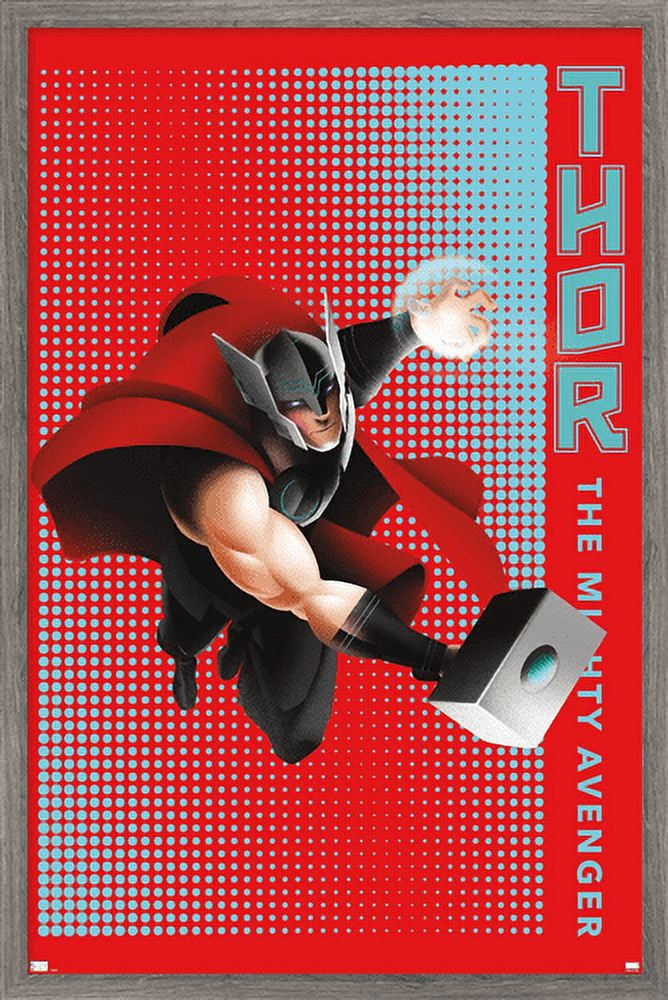 Marvel Shape of a Hero - Thor Wall Poster, 14.725" x 22.375", Framed