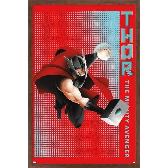Marvel Shape of a Hero - Thor Wall Poster, 22.375" x 34" Framed