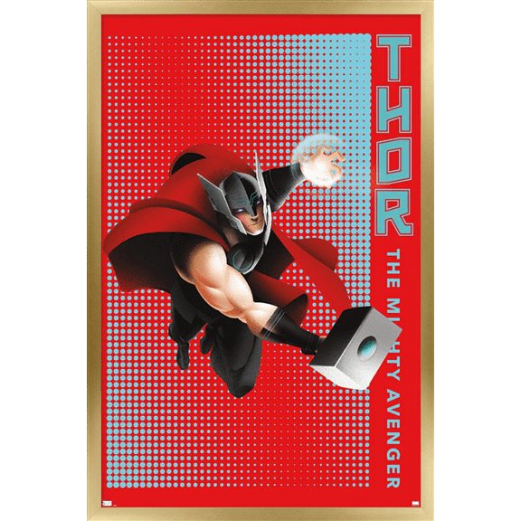 Marvel Shape of a Hero - Thor Wall Poster, 22.375" x 34", Framed
