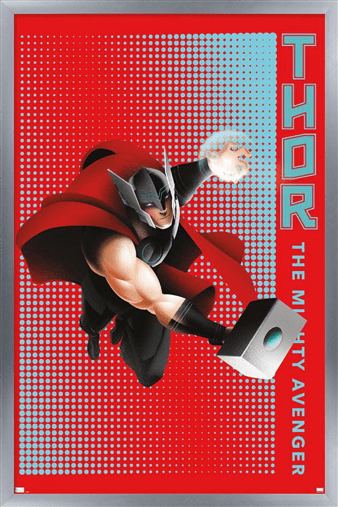 Marvel Shape of a Hero - Thor Wall Poster, 22.375" x 34", Framed