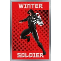 Marvel Shape of a Hero - Winter Soldier Wall Poster, 14.725" x 22.375", Framed