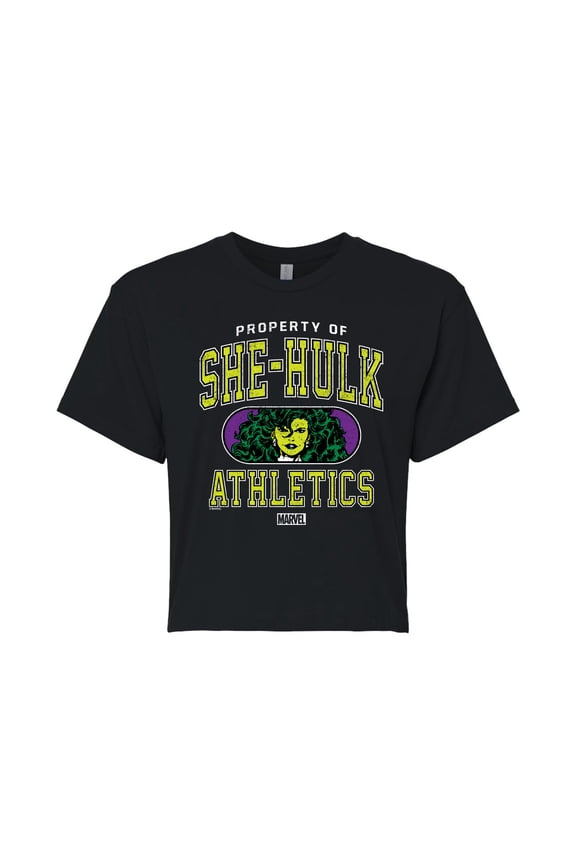 She Hulk - Athletics - Juniors Cropped Graphic T-Shirt